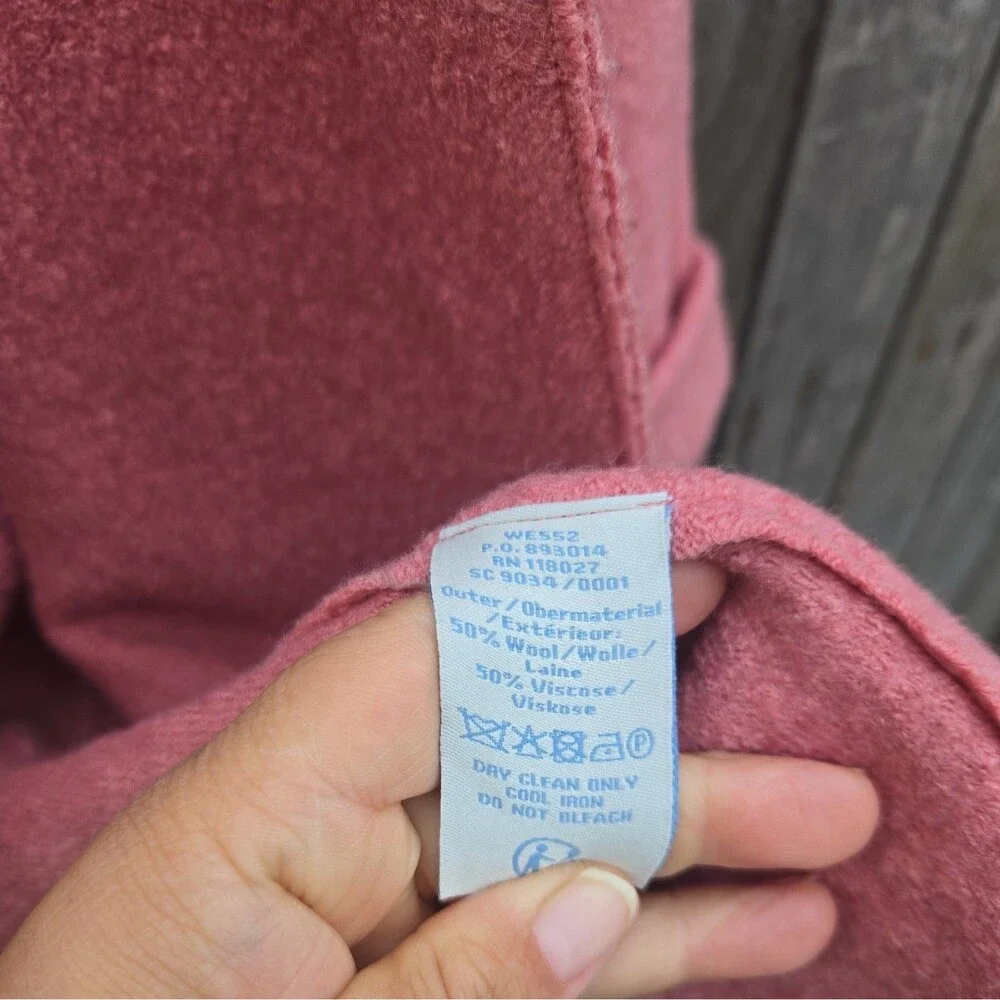 Boden Sally Pink Wool Blend Coat Size 10R - Picture 6 of 10